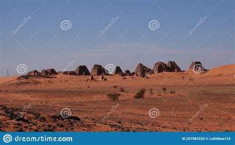 The Forgotten Pyramids Of Meroe Sudan Africa Stock Image Image Of