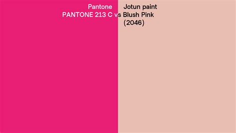 Pantone 213 C Vs Jotun Paint Blush Pink 2046 Side By Side Comparison