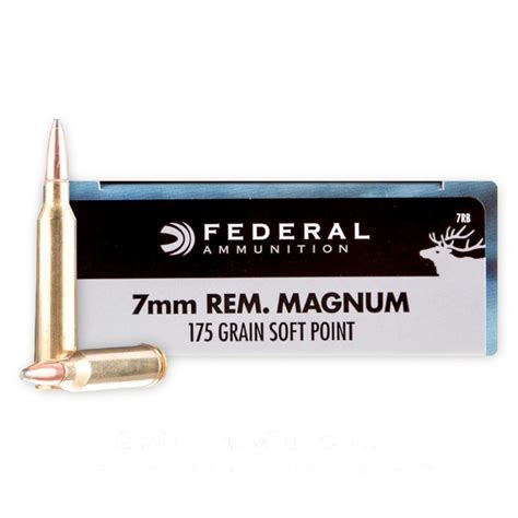 7mm Remington Magnum 175 Grain Jsp Federal 20 Rounds Ammo