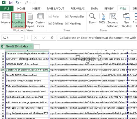 How To Insert Move Or Delete Page Breaks In An Excel Worksheet