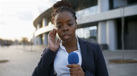 Lockdown Of Female African News Reporter Making Reportage From The
