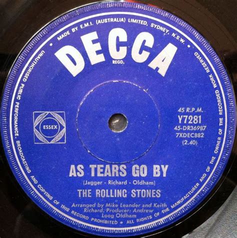 The Rolling Stones As Tears Go By 1966 Vinyl Discogs