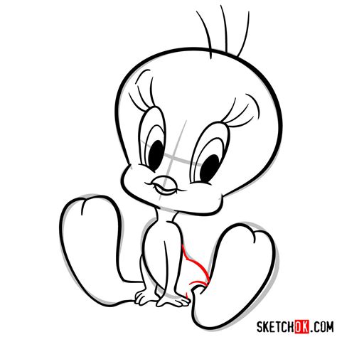 How To Draw Tweety Bird Sketchok Easy Drawing Guides