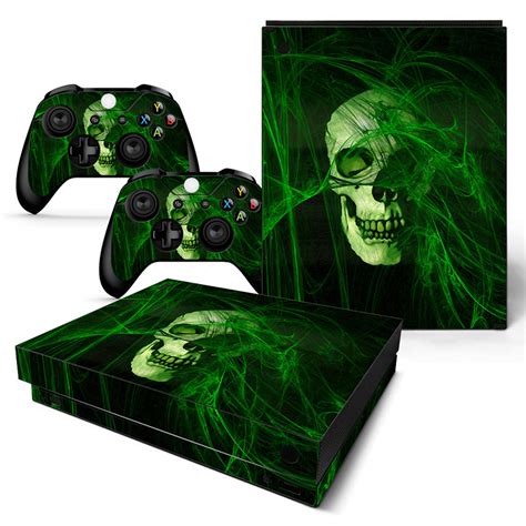 Green Skull Xbox One X Skin Sticker