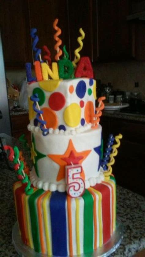 Primary Colors Birthday Cake