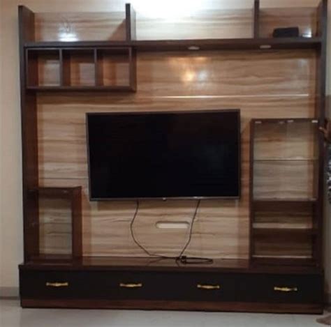 Baba Steel Wooden Wall Mounted Tv Unit For Residential Home At Rs