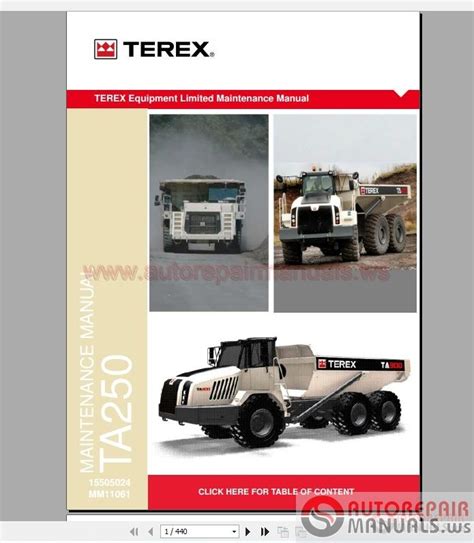Terex Ta250 Tier 4 Service Manual Mm11061 Auto Repair Manual Forum