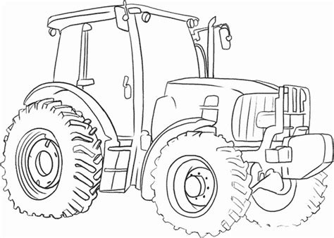 Coloriage Tracteur Véhicule agricole dessin gratuit à imprimer