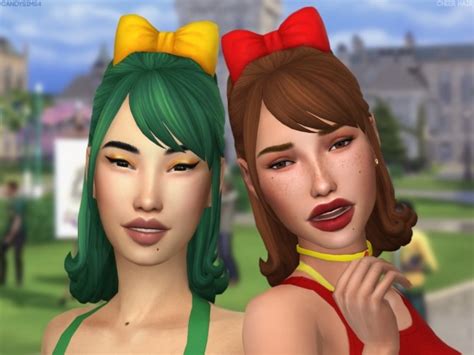 Cheer Hair And Bow At Candy Sims 4 Sims 4 Updates