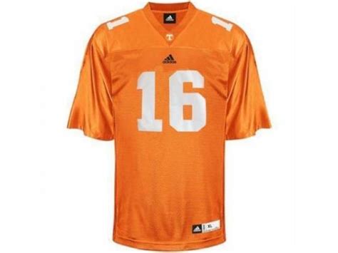 Men Adidas Tennessee Vols 16 Peyton Manning Orange Authentic Ncaa Jersey B