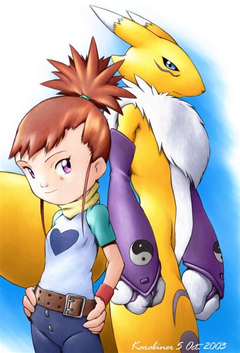 Renamon And Makino Ruki Digimon And More Drawn By Karabiner Danbooru