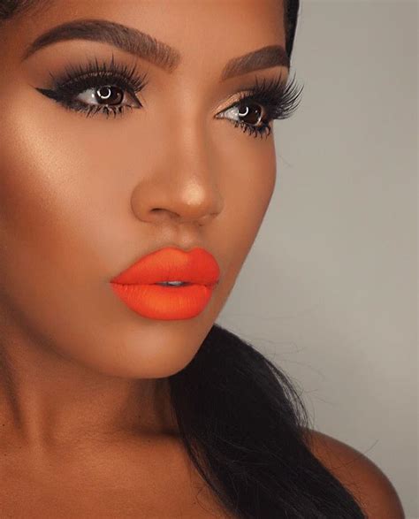 Makeup By Shayla Bold Makeup Looks Orange Lipstick Makeup Bold Makeup