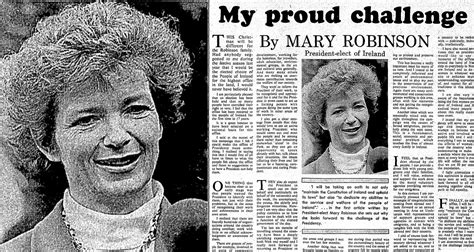 Mary Robinson Elected 08november1990 Irish News Archives