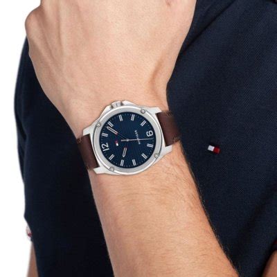 Rel Gio Tommy Hilfiger Masculino Couro Marrom Compre Agora