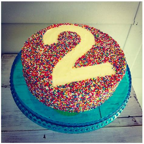 Sprinkle Number Cake 2 Birthday Cake 2nd Birthday Cake Birthday