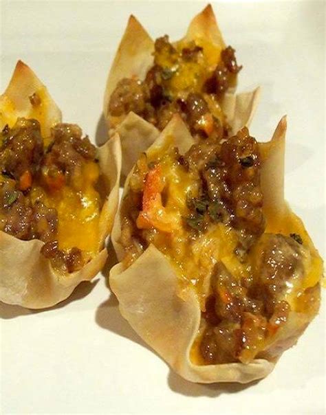 Italian Sausage Wonton Appetizer By Renae Chiovaro Foodie Tale