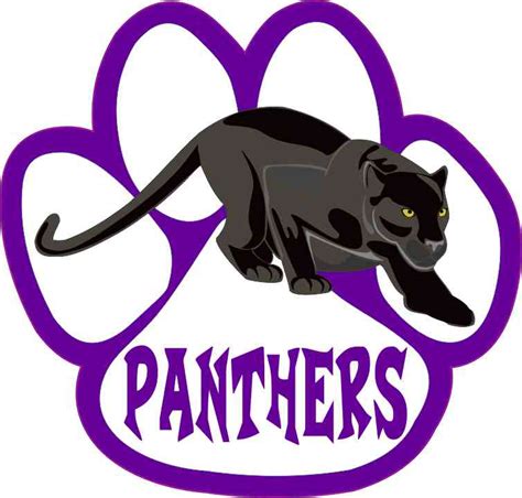 5in X 475in Purple Panther Paw Sticker