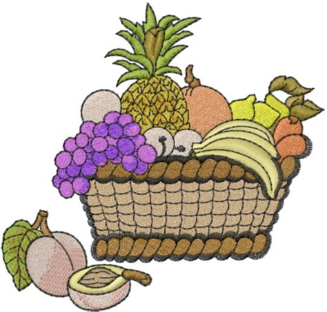 Get it now on amazon.com. Fruit Basket Embroidery Designs, Machine Embroidery ...