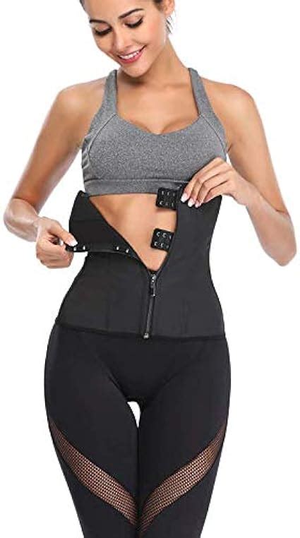 Women Latex Waist Trainer Body Shaper Corsets With Zipper Cincher Corset Top Slimming Belt Black