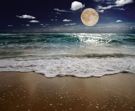 Playa De Luna Llena Playa De Luna Luna Sobre Playa Luna Llena Playa