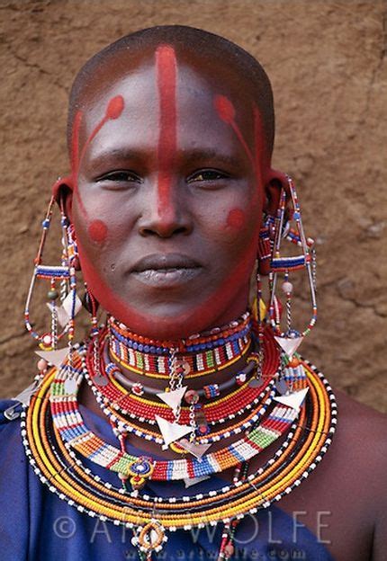 Africa Portrait of a Maasai woman Kenya Art Wolfe Африканские племена Африка Женщина