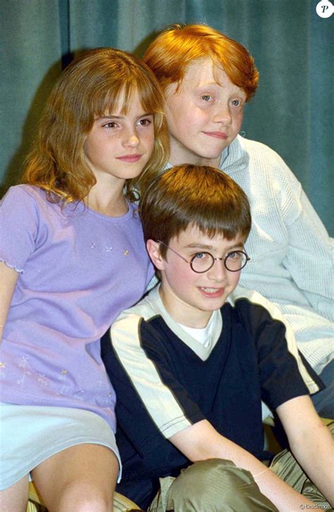 Emma Watson Rupert Grint Et Daniel Radcliffe à Londres En 2000