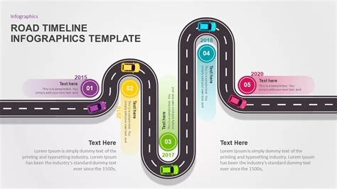 Road Timeline Infographic Powerpoint Template For Presentation
