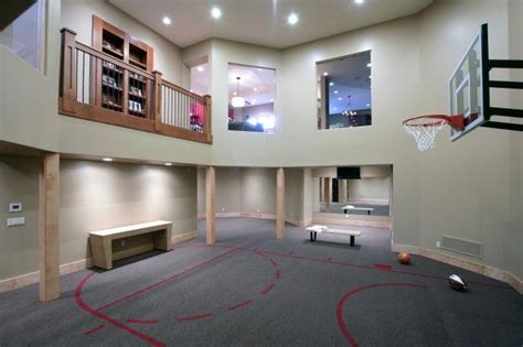 A Really Super Awesome House With A Basketball Court In The Basement