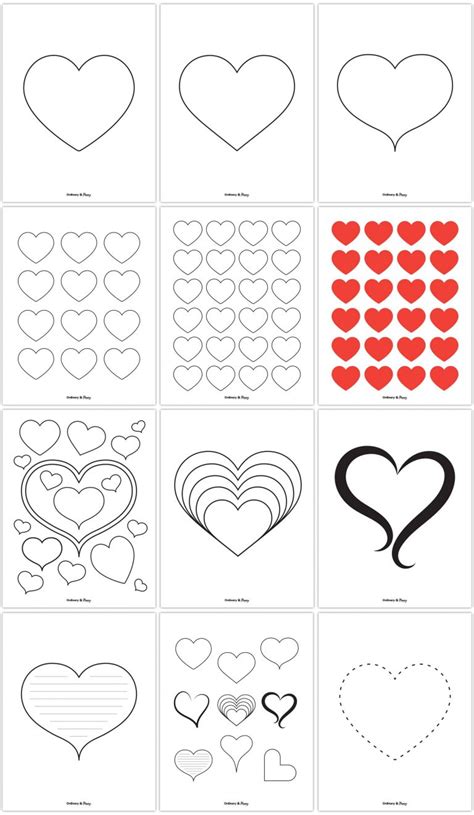 12 Heart Template Printables You Can Use To Spread The Love Ordinary