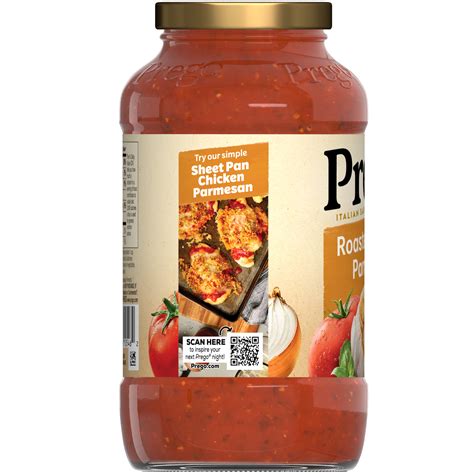 Prego Pasta Sauce Italian Tomato Sauce With Roasted Garlic And Parmesan