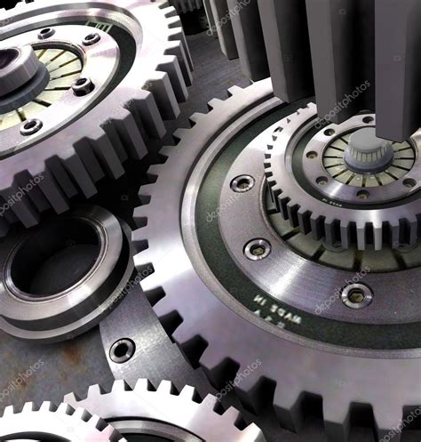 Steel Gears In A Single Mechanism — Stock Photo © Animix 3052922