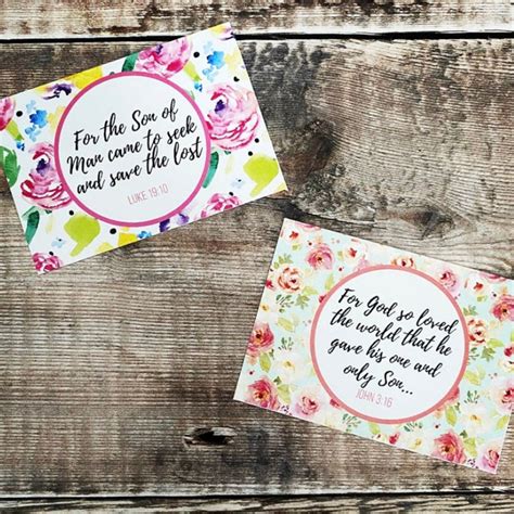 Gospel Bible Verse Scripture Cards Cheerfully Given