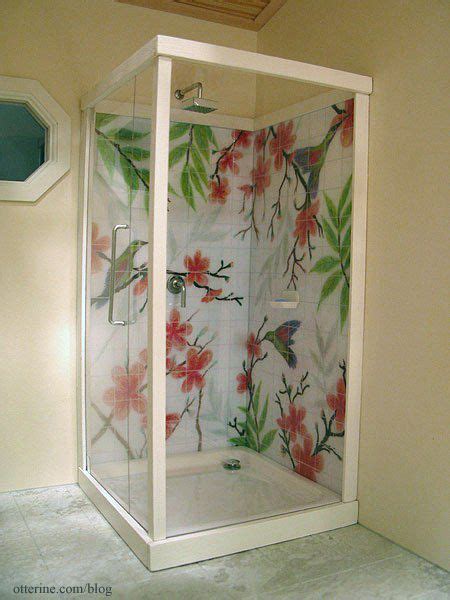 Hummingbird Shower Mural Shower Surround Shower Surround Mural