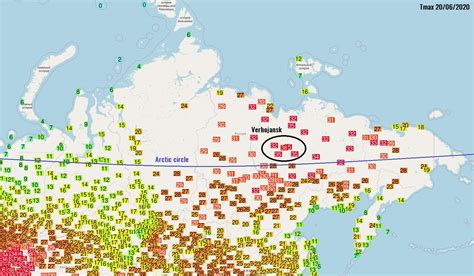 Siberia Heatwave Verhojansk Russia Hits 380 °c 1004 °f