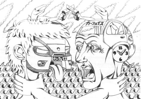 Man Vs Machine Drawing By Carface カーフェイス Saatchi Art