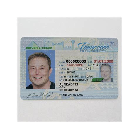 Fake Tennessee Drivers License Perfect Replica With High