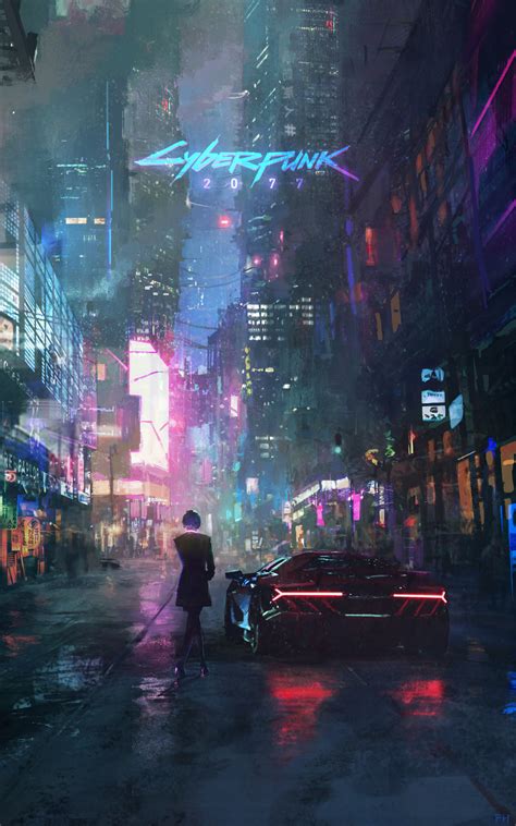 Wallpaper Cyberpunk 2077 Cyber Neon Futurism Futuristic Dark