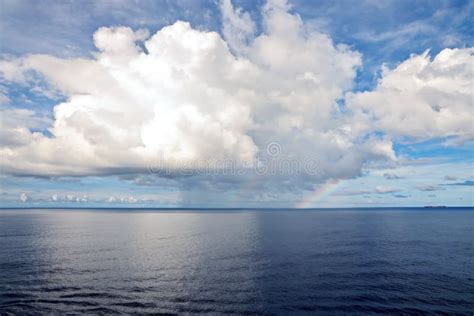 Rainbow In The Ocean After Rain And Thunderstormnorth Pacific Ocean