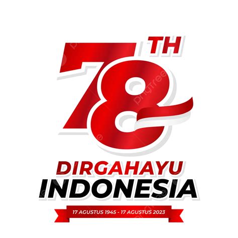 Gambar Logo Rasmi Hut Ri Pada Hari Kemerdekaan Indonesia Vektor