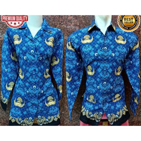 Jual Seragam Batik Korpri Baru Terbaru Katun Pria Wanita Batik Korpri