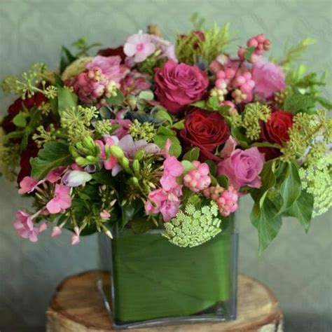 Seasonal Rose Vase Arrangement Kensington Flowers