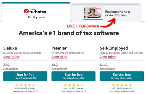 Turbotax Pricing Online Live State Efile Cost