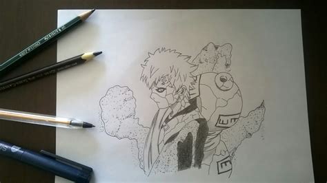 Como Dibujar A Gaara Del Desierto How To Draw Gaara Naruto Speed