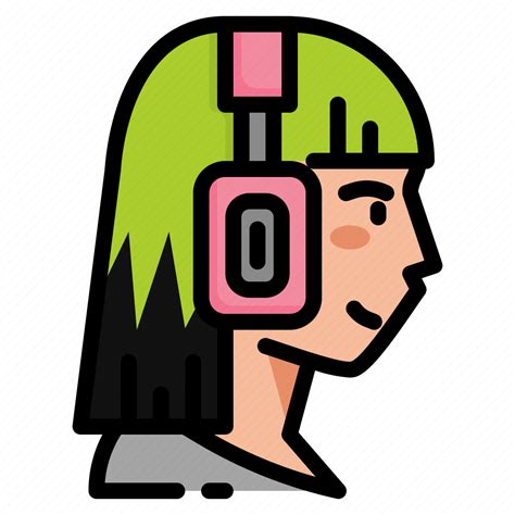 Gamer Avatar Headset Metaverse Player User Girl Icon Download