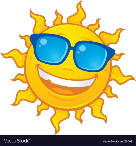Sun Wearing Sunglasses Royalty Free Vector Image
