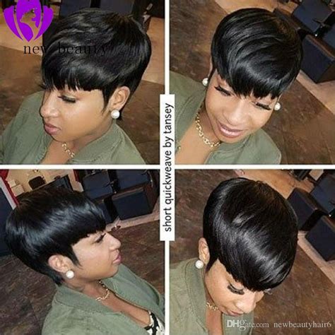 Best Short Pixie Cut Hairstyle For Black Women Pre Plucked Lace Front