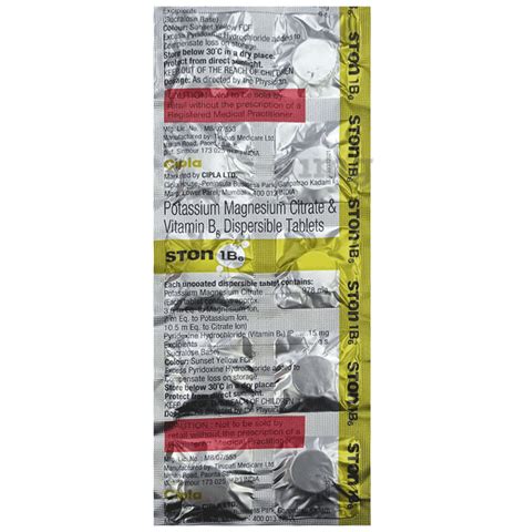 Ston 1 B6 Tablet Buy Strip Of 100 Tablets At Best Price In India 1mg