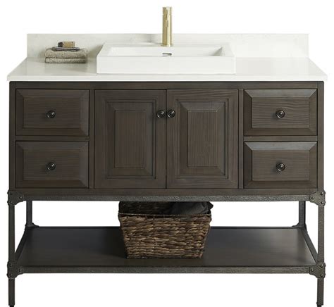 Fairmont Designs Toledo 48 Single Vanity Driftwood Gray Base Cabinet
