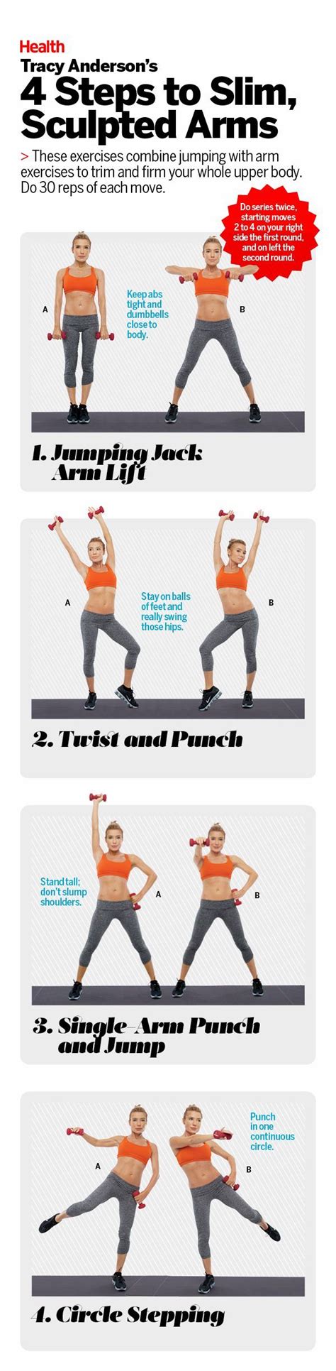 Tracy Anderson 4 Steps To Slim Sculpted Arms Exercise Tracyerson