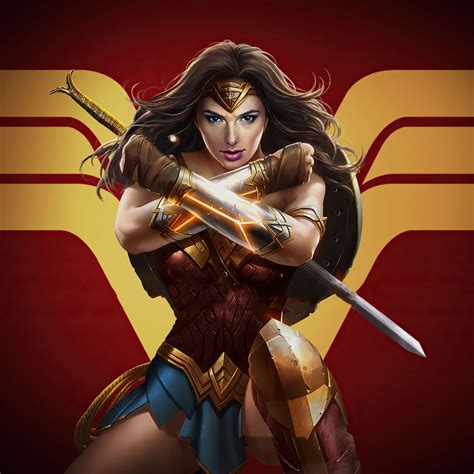 2048x2048 Wonder Woman Dc Injustice 2 Mobile Ipad Air Hd 4k Wallpapers